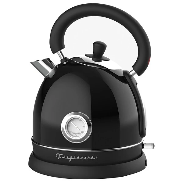 Frigidaire Retro Porcelain Electric Water Kettle With Thermometer, 1.79-Qt., Black (EKET125-BLACK) 3 Frigidaire Retro Porcelain Electric Water Kettle With Thermometer, 1.79-Qt., Black (EKET125-BLACK) - Image 3