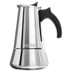THE LONDON SIP 6-Cups Induction Stovetop Espresso Maker, Silver (EM6S) -Bigelowining Shop sp187221408 s7