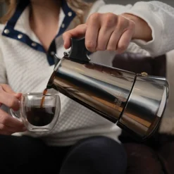 THE LONDON SIP 6-Cups Induction Stovetop Espresso Maker, Silver (EM6S) -Bigelowining Shop sp187221412 s7