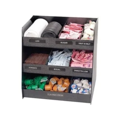 Vertiflex Vertical Condiment Plastic Organizer, Black (VFC-1515)
