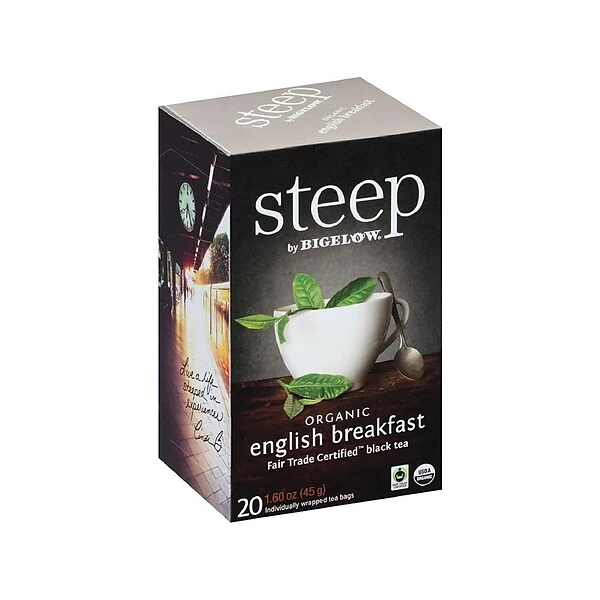 Steep English Breakfast Tea Bags, 20/Box (17701) 1 Steep English Breakfast Tea Bags, 20/Box (17701)