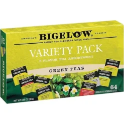 Bigelow Variety Pack Green Tea Bags, 64/Box (30568)