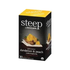 Bigelow Steep Dandelion & Peach Green & Rooibos Tea Bags, 20/Box (17715) 8 Bigelow Steep Dandelion & Peach Green & Rooibos Tea Bags, 20/Box (17715) -Bigelowining Shop sp44851623 s7