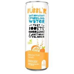 Bubbl'r Antioxidant Sparkling Water, Passion Fruit Wond'r, 12 Oz. Can, 12/Pack (WIC39922)